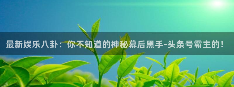 极悦娱乐app下载：最新娱乐八卦：你不知道的神秘幕后黑手-头条号霸主的！